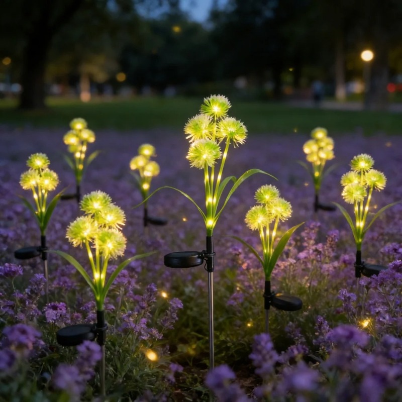Outdoor Yard Power Stake - Lampes solaires à 5 têtes en