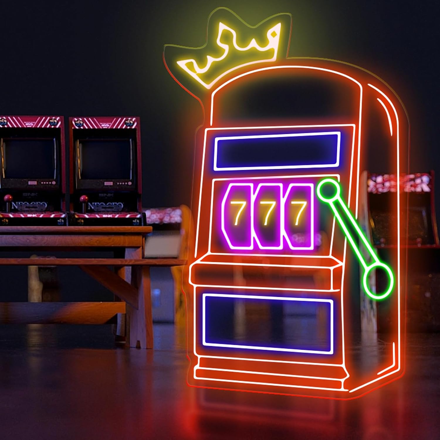 Outdoor Power Garage - Enseigne néon LED alimentée par USB,