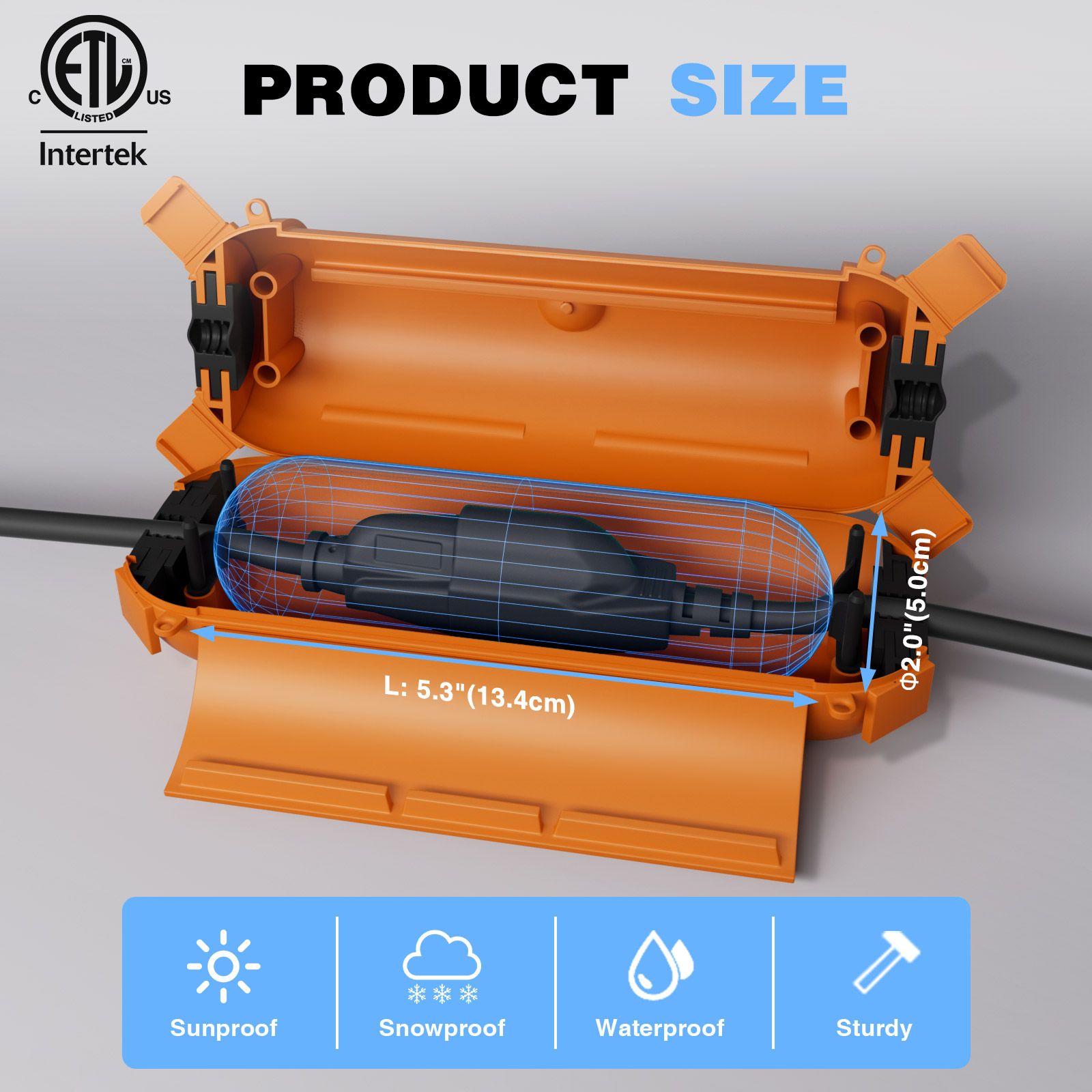 Outdoor Power Outlet Waterproof - Boîtier Électrique Étanche pour Extérieur avec