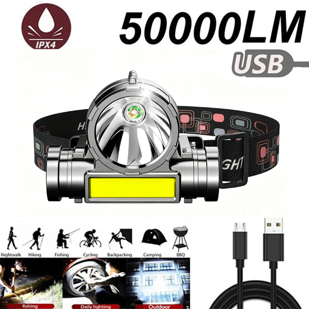 Outdoor Power Head - LED USB Rechargeable COB phare 1200mA