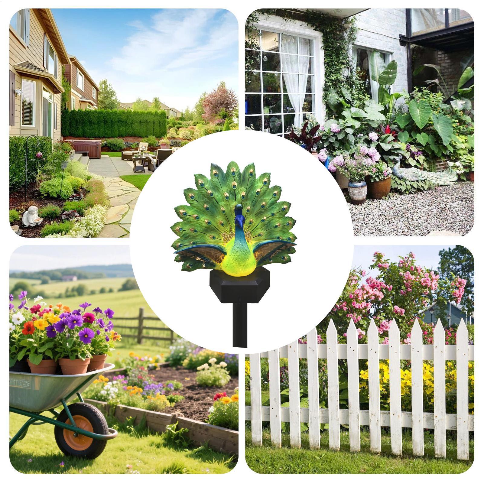 Outdoor Yard Power Stake - Sculpture de jardin solaire en forme