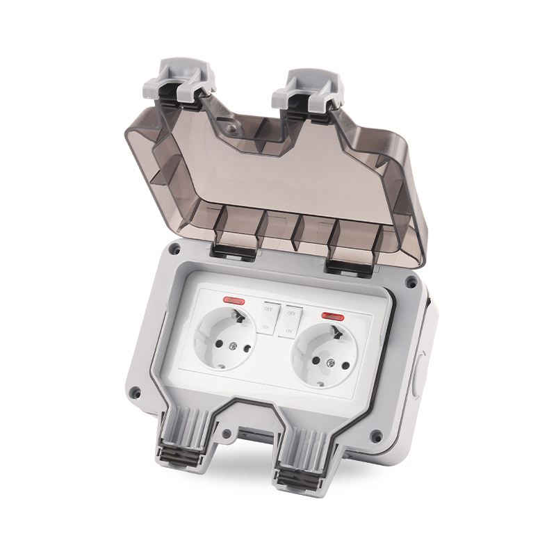 Outdoor Power Outlet Waterproof - Double Prise de Courant Murale Étanche