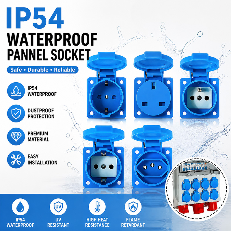 Outdoor Power Outlet Waterproof - Prise murale industrielle étanche IP54 16A,