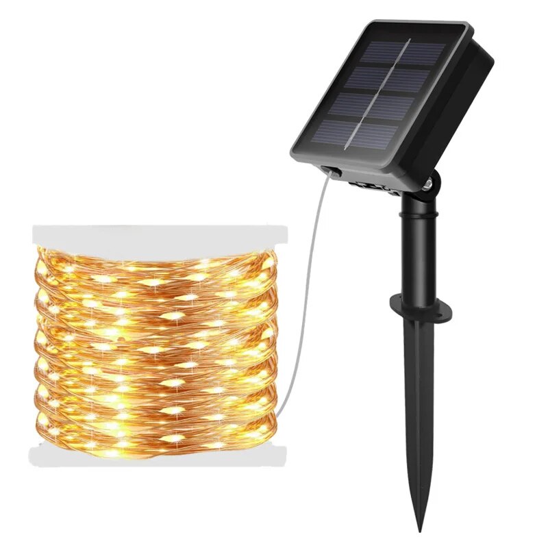 Outdoor Power For Wedding - Guirxiété lumineuse solaire à 100 LED,