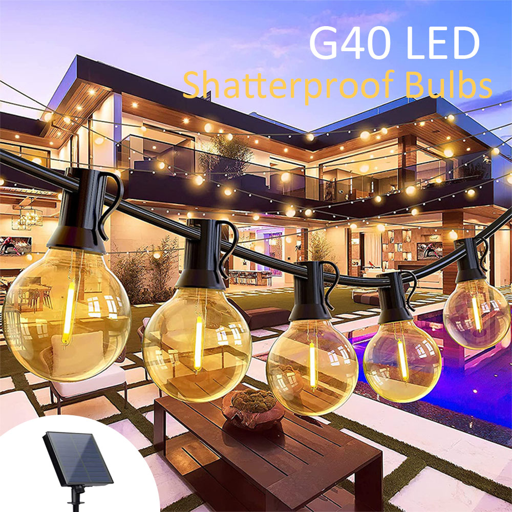 Outdoor Power For Wedding - Guirlandes lumineuses à énergie solaire, 40