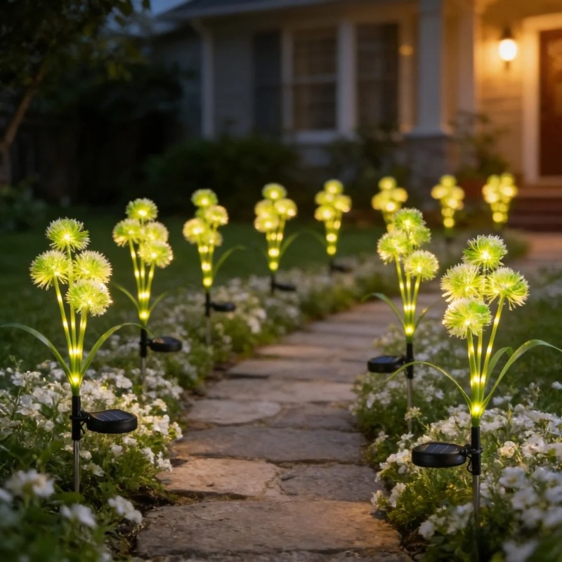 Lampes solaires à 5 têtes en f - Outdoor Yard Power Stake avis et prix