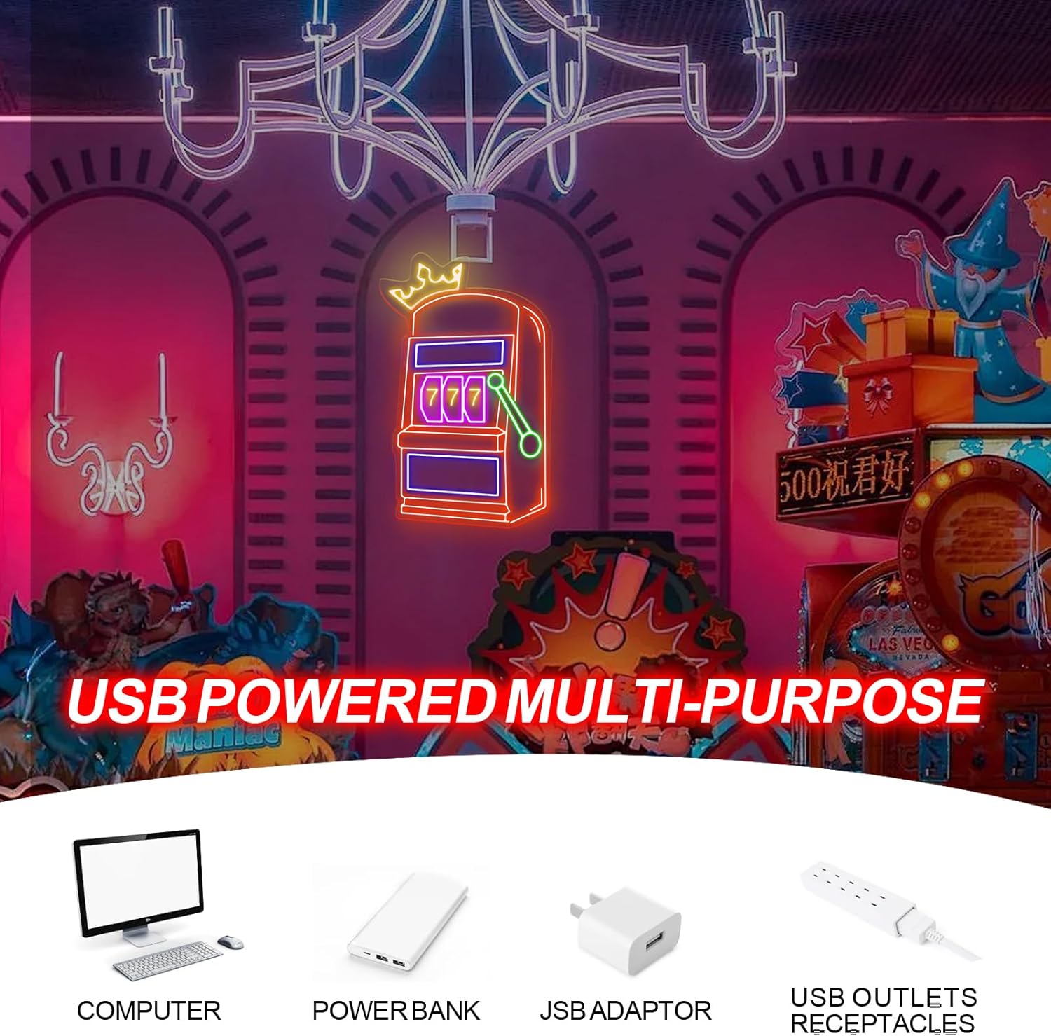 Enseigne néon LED alimentée pa - Outdoor Power Garage avis et prix