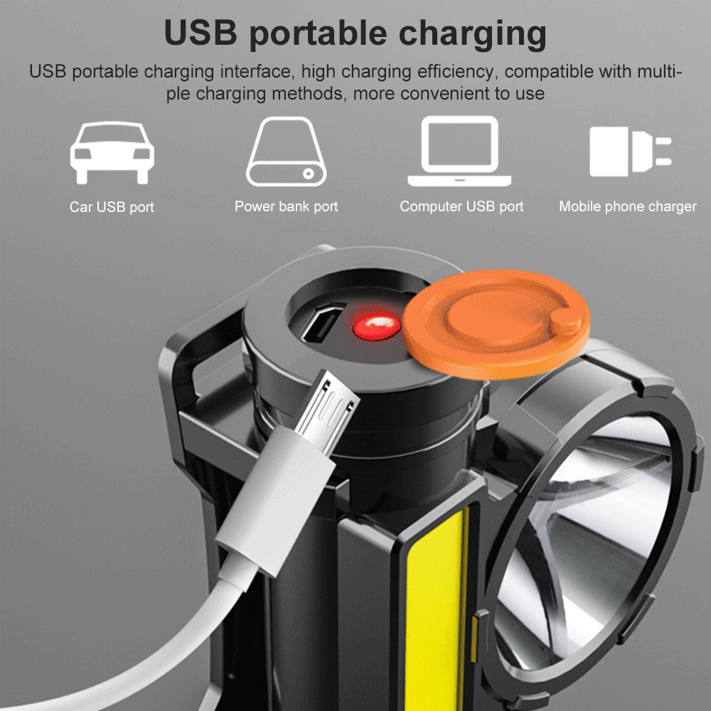 LED USB Rechargeable COB phare - Outdoor Power Head avis et prix
