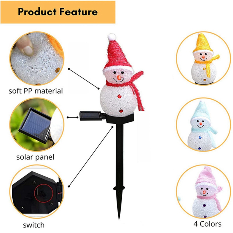LED bonhomme de neige solaire  - Outdoor Yard Power Stake avis et prix