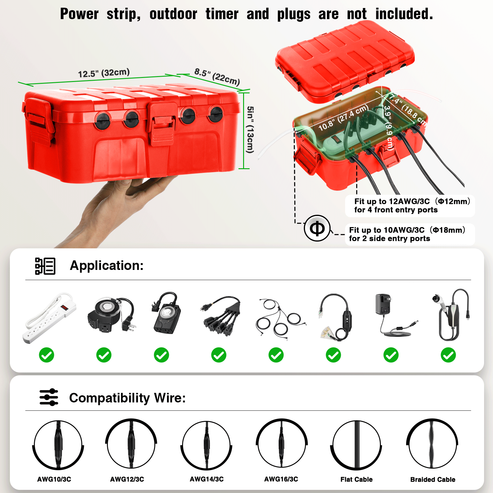 Boîtier d'extension de câblage - Outdoor Power Outlet Waterproof avis et prix