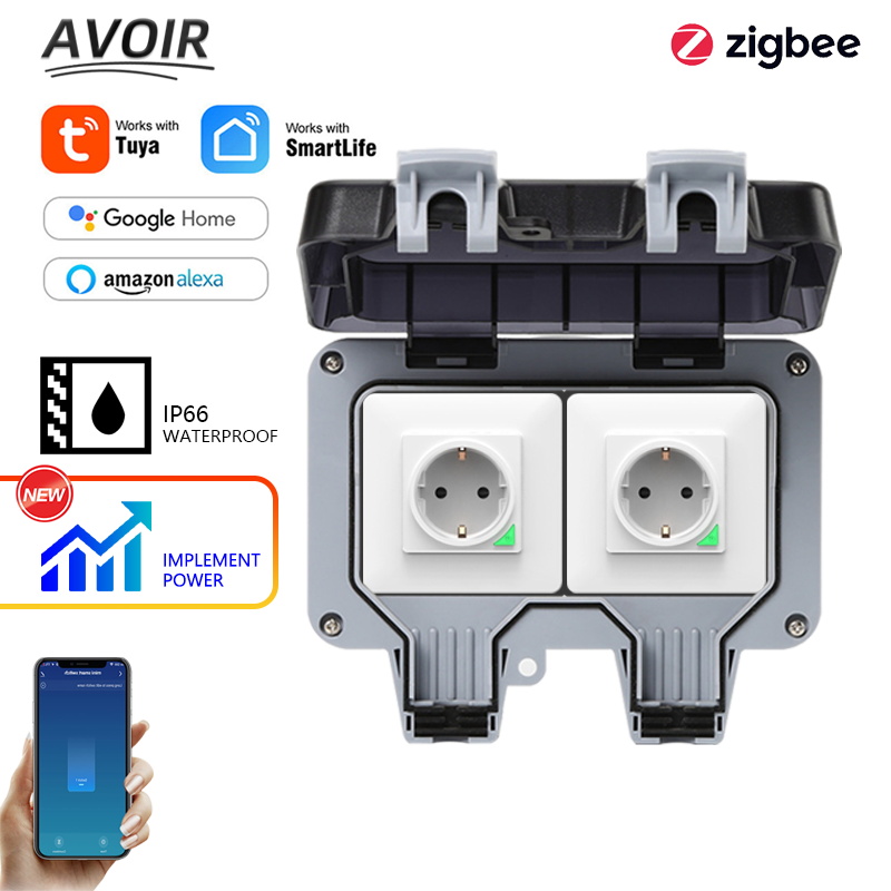 Avoir Tuya Zigbee prises élect - Outdoor Power Outlet Waterproof avis et prix