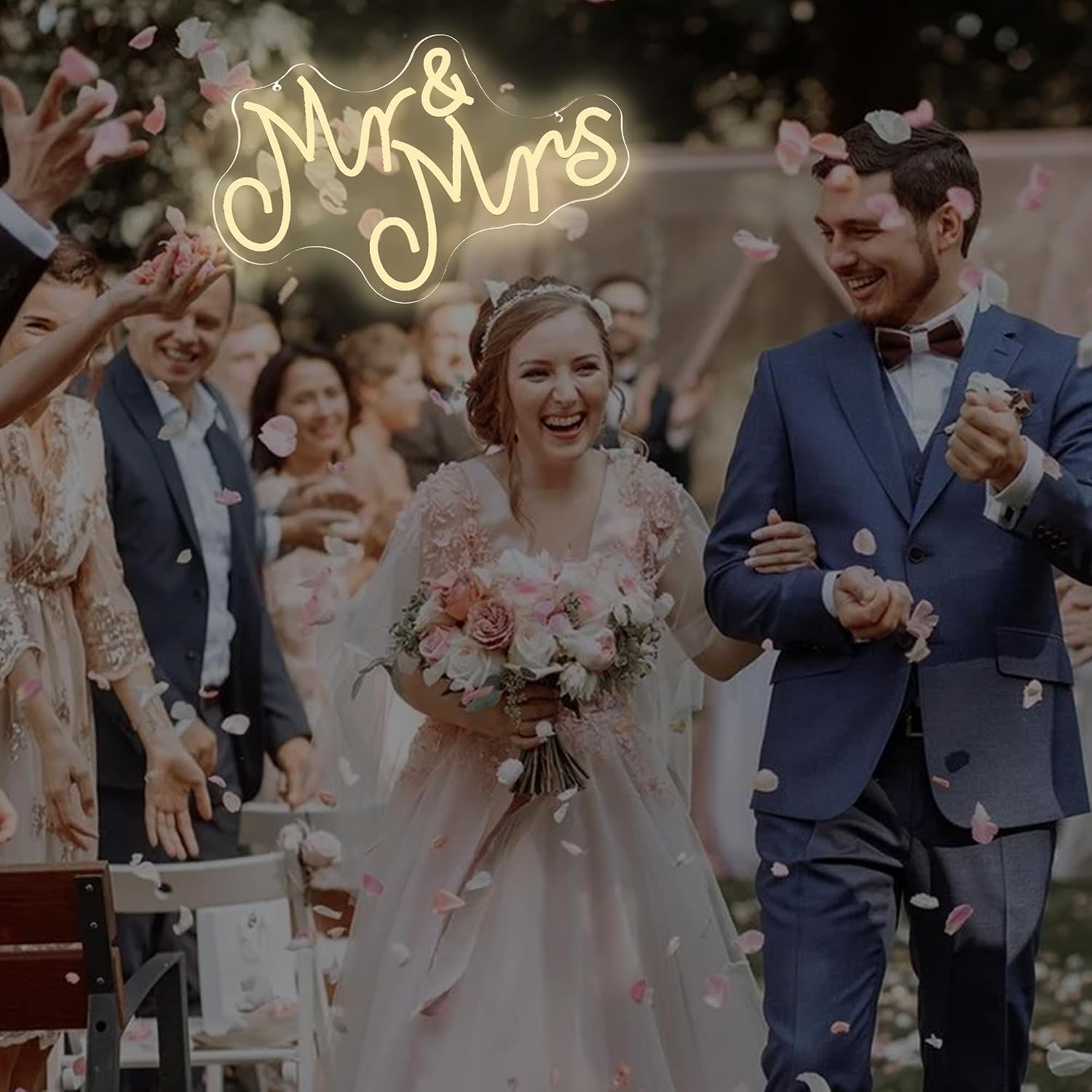 Enseigne néon LED Mr & Mrs ali - Outdoor Power For Wedding avis et prix