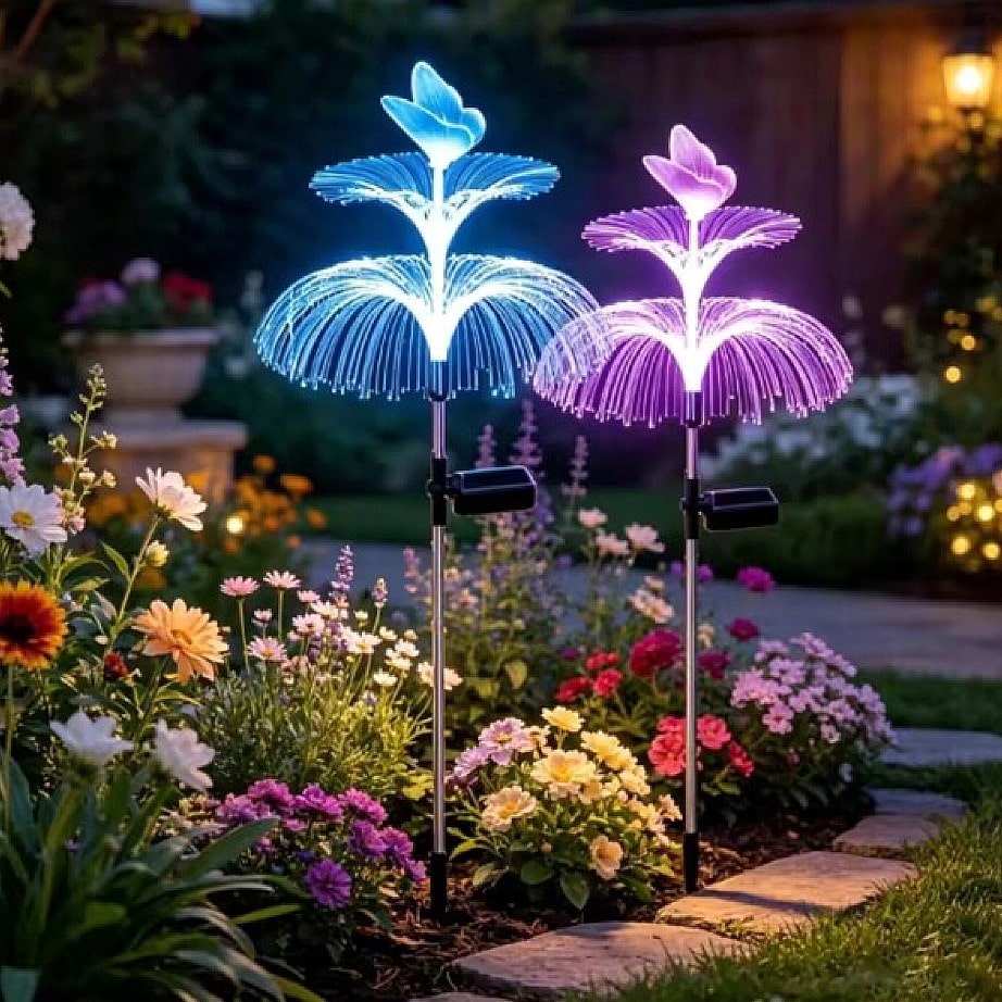 2 lampes solaires en forme de  - Outdoor Yard Power Stake avis et prix