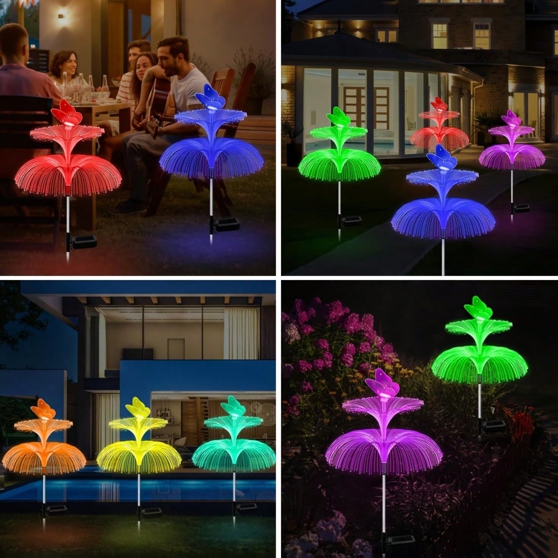2 lampes solaires en forme de  - Outdoor Yard Power Stake avis et prix
