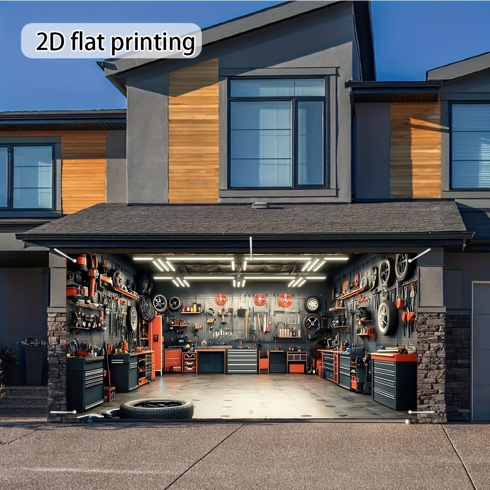 Une bannière d'atelier imprimé - Outdoor Power Garage avis et prix