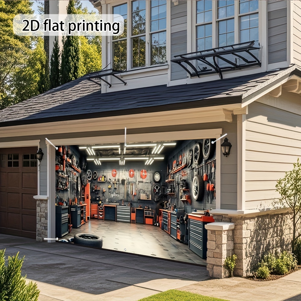 Une bannière d'atelier imprimé - Outdoor Power Garage avis et prix