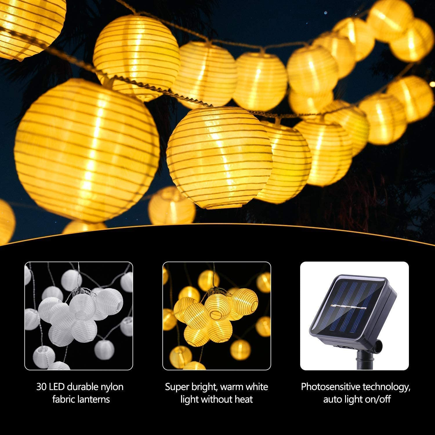 LED lanterne solaire chaîne lu - Outdoor Power For Wedding avis et prix